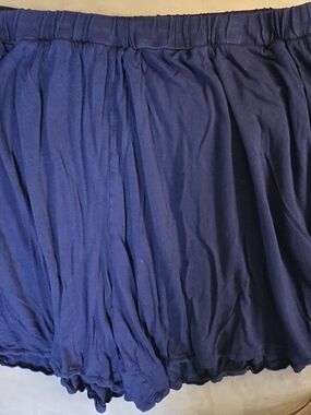 Navy Blue Lightweight Elastic Waist Shorts size 2x Ellos